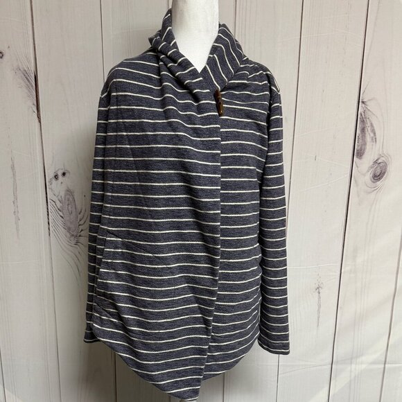 The North Face Fallsgrove Wrap Sweater, Blue and White – Women’s Medium, EUC - Picture 4 of 12